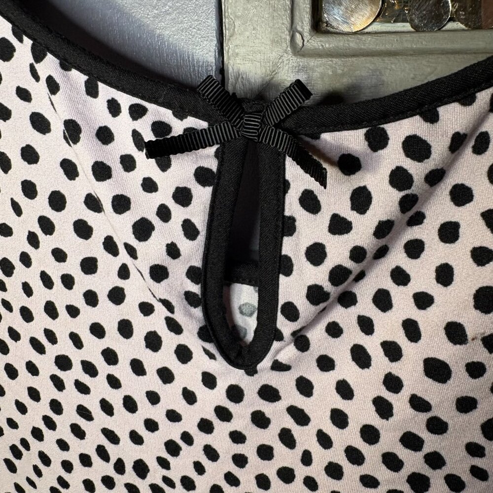 🎭 3/$20 Kate Spade New York Polka Dot Pajama Top Pink XL - Picture 4 of 5